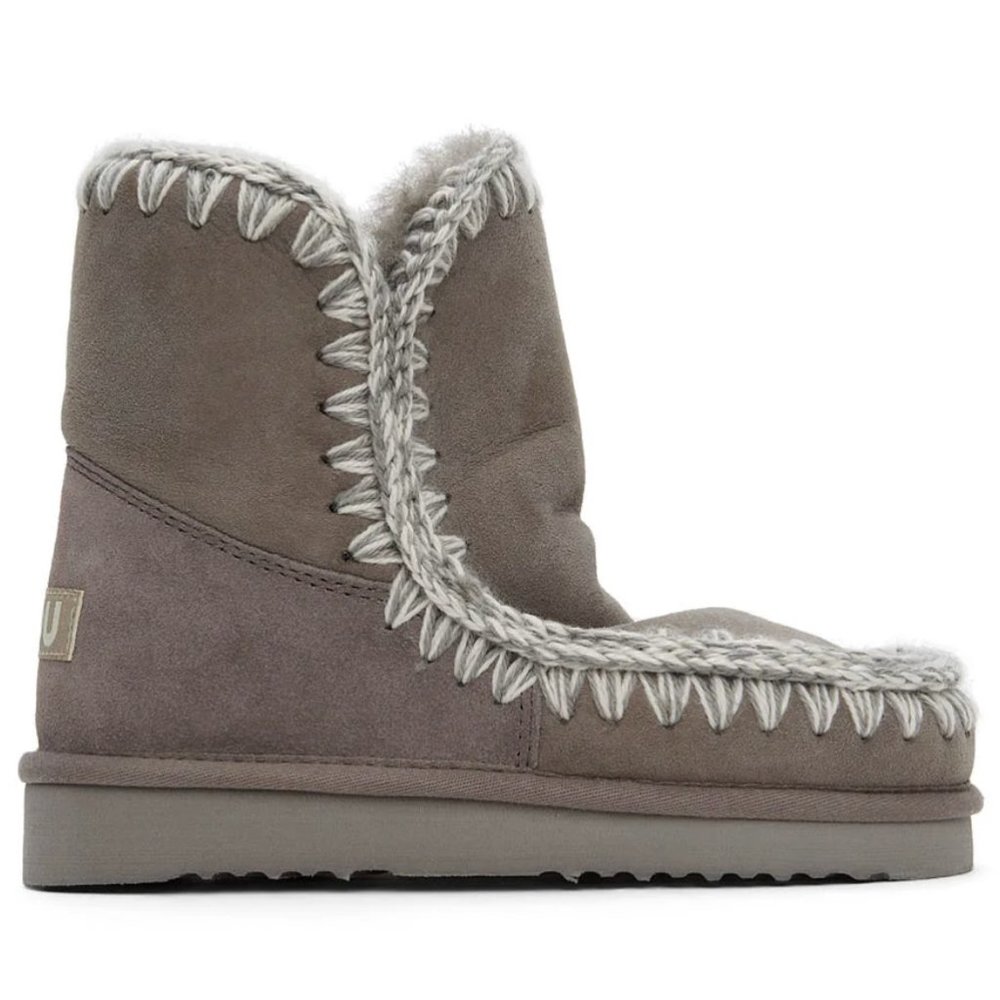 MOU Grey Suede Ankle Boots NEW